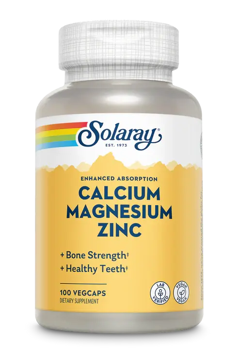 Solaray Calcium, Magnesium, Zinc 100 vegcap