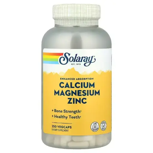 Solaray Calcium, Magnesium, Zinc 250 vegcap