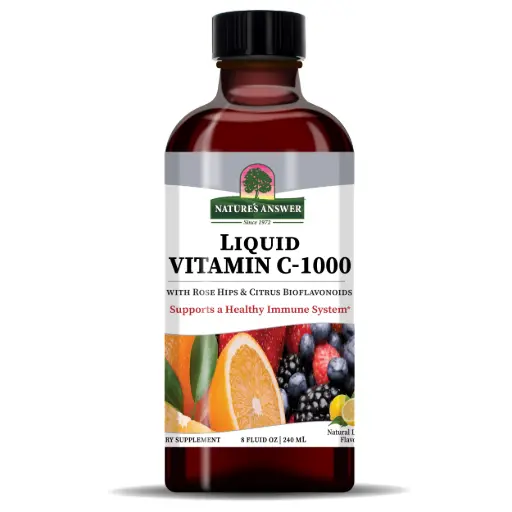 Nature's Answer Liquid Vitamin C-1000 with Rose Hips & Citrus Bioflavonoids,  Natural Lemon