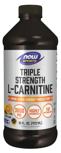 NOW L-Carnitine Liquid, Citrus, 3,000 mg