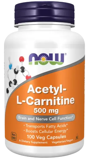 NOW Acetyl-L-Carnitine, 500 mg