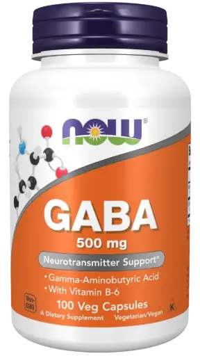 NOW GABA with Vitamin B-6, 500 mg