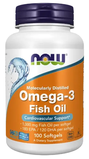 Omega-3 Fish Oil, 1,000 mg, 180 EPA - 120 DHA 100 SG