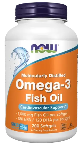 Omega-3 Fish Oil, 1,000 mg, 180 EPA - 120 DHA 200 SG