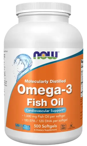 Omega-3 Fish Oil, 1,000 mg, 180 EPA - 120 DHA 500SG