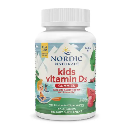 Nordic Naturals, Kids Vitamin D3 Gummies, Wild Watermelon Splash, 400 IU