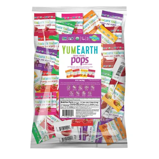 YumEarth, Organic Pops, Vitamin C, Assorted , 3.5 lbs (1,588 g)