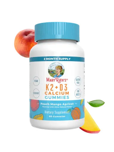 MaryRuth's, K2 + D3 Calcium Gummies, Peach, Mango and Apricot