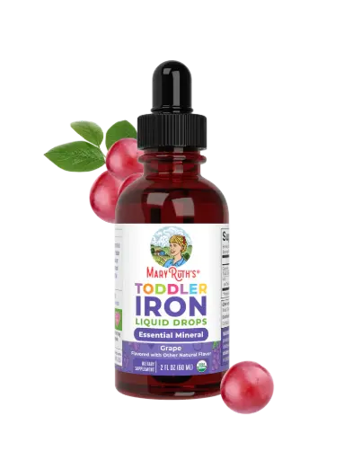 MaryRuth's, Toddler Iron Organic Liquid Drops, 1-3 Years, Grape, 3.5 mg