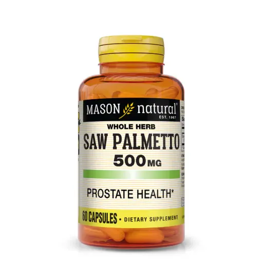 Mason Natural, Whole Herb Saw Palmetto, 500 mg