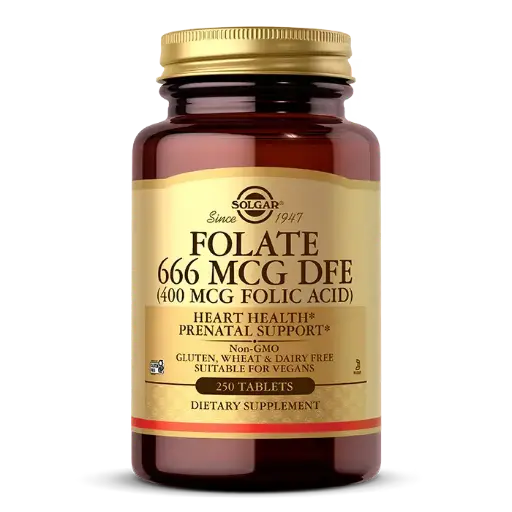 Solgar Folate 666 MCG DFE (FOLIC ACID 400 MCG) 250 tablets