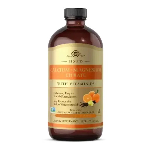 Solgar, Liquid Calcium Magnesium Citrate with Vitamin D3, Orange-Vanilla