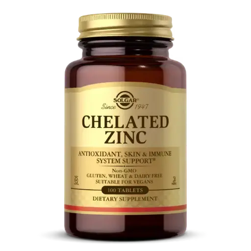 Solgar, Chelated Zinc, (22 mg per Tablet)