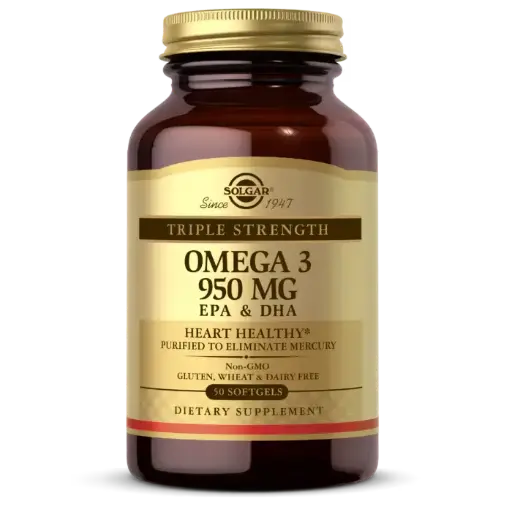 Solgar, Omega-3, EPA & DHA, Triple Strength, 950 mg, 50 Softgels