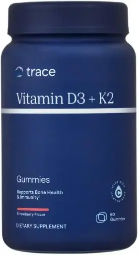 Trace, Vitamin D3 + K2 Gummies, Strawberry, 60 Gummies