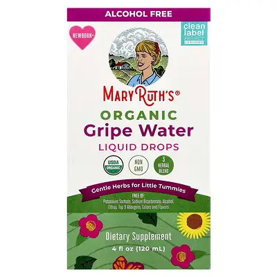 MaryRuth's, Organic Gripe Water Liquid Drops, Newborn+ 120 ml