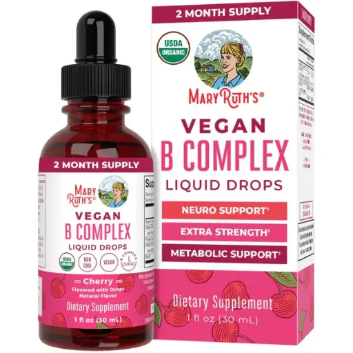 MaryRuth's, Vegan B Complex Liquid Drops, Cherry, (30 ml)