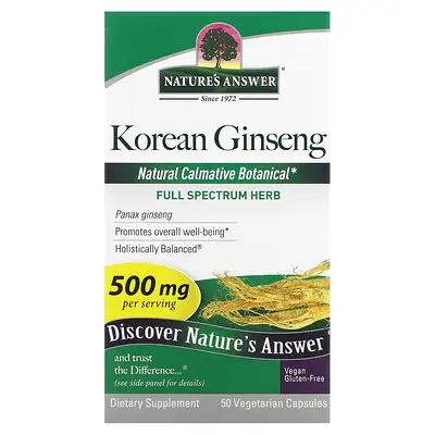 Nature's Answer KOREAN GINSENG ROOT