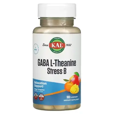 KAL GABA L-Theanine Stress B, Mango Tangerine