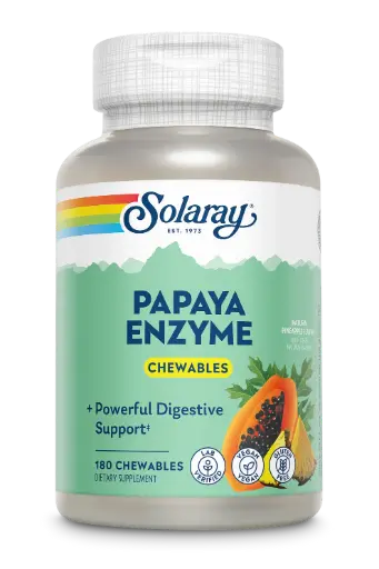 Solaray Papaya Enzyme, Tropical 180 Chewable