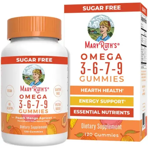 Omega 3-6-7-9 Gummies, Peach Mango & Apricot