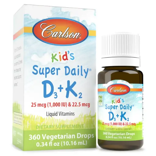 Carlson Kids Super Daily D3 + K2 drops