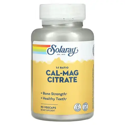 Solaray Calcium & Magnesium Citrate 90 VegCap