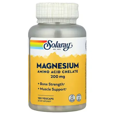Solaray Magnesium, Amino Acid Chelate 200mg
